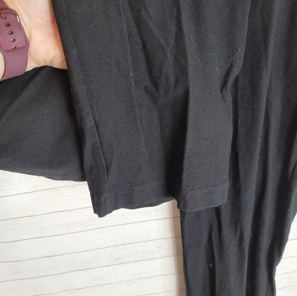 EILEEN FISHER BLACK CREPE LEGGINGS, SZ MEDIUM - Picture 3 of 7